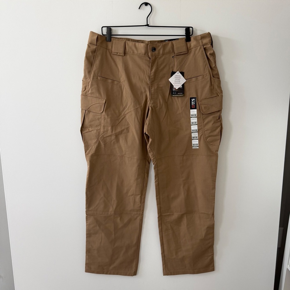 5.11 Tactical Stryke Pant 74369 Coyote Flex-Tac Ripstop Cargo Mens 38x30 NWT
